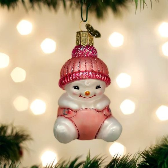 Snow Baby Girl Christmas Ornament with Keepsake Box | Old World Christmas | NWT - Picture 1 of 8